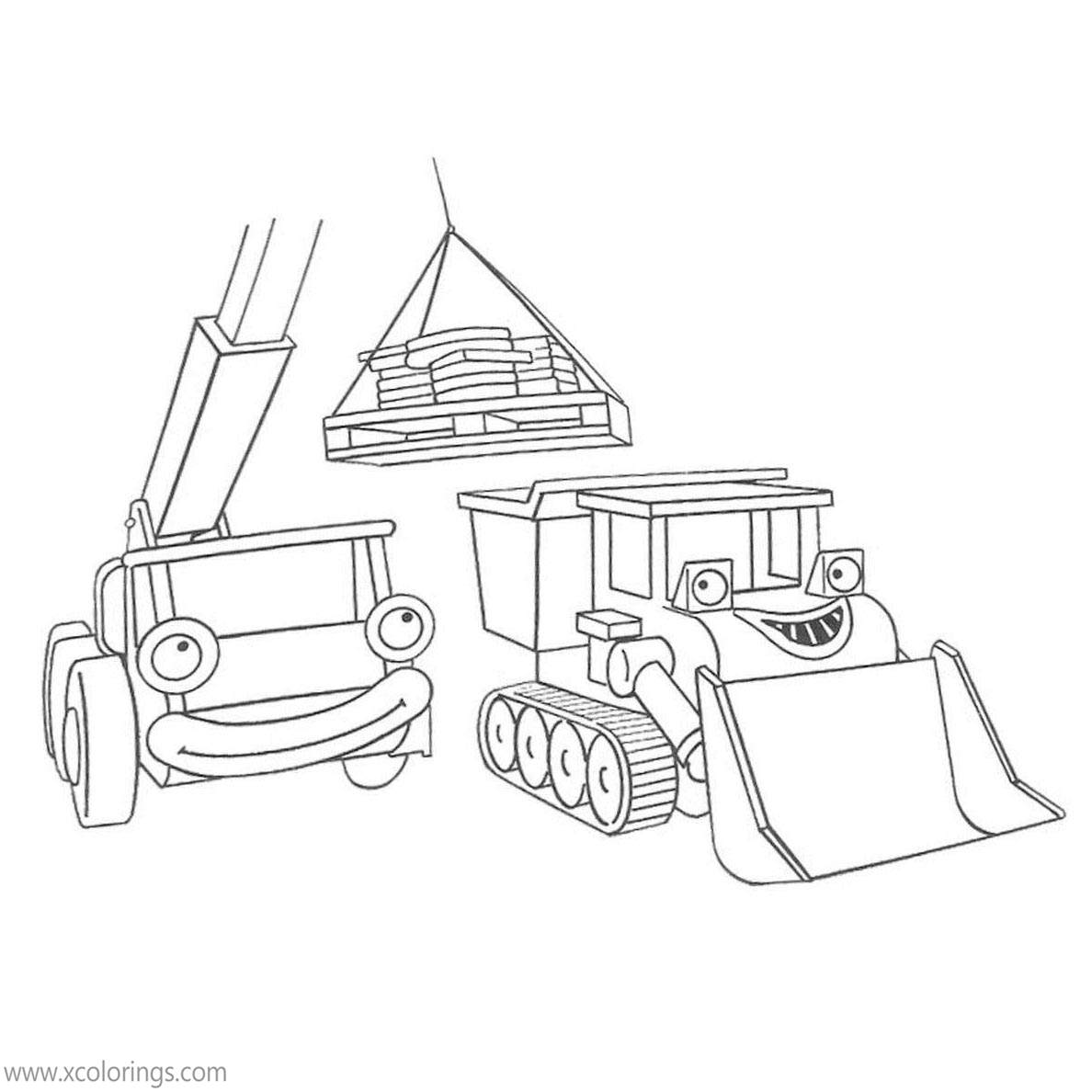 Free Bob the Builder Coloring Pages Lofty Working with Muck printable