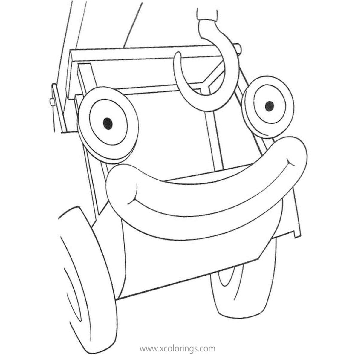 Free Bob the Builder Coloring Pages Lofty is Happy printable