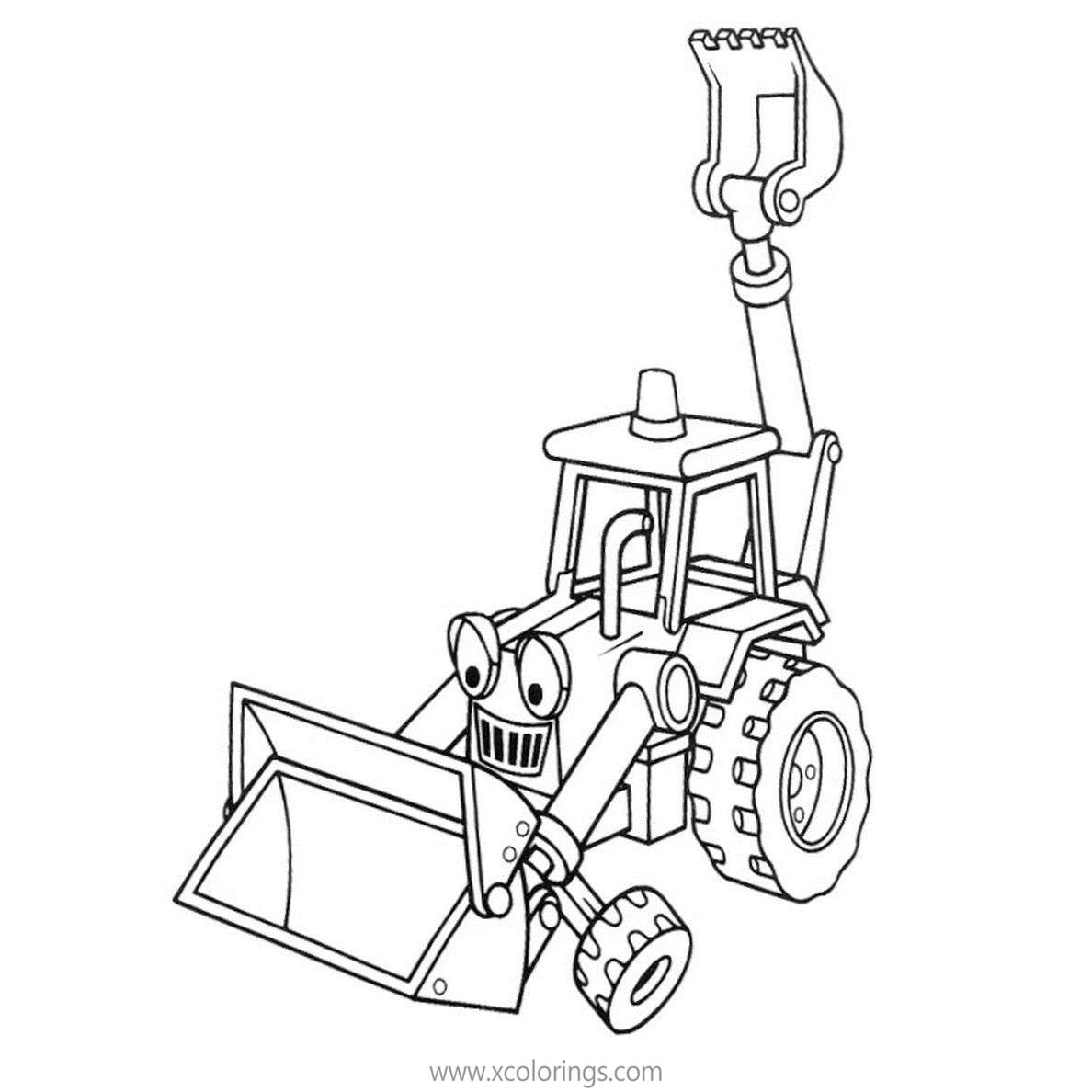 Free Bob the Builder Coloring Pages Machine Scoop printable
