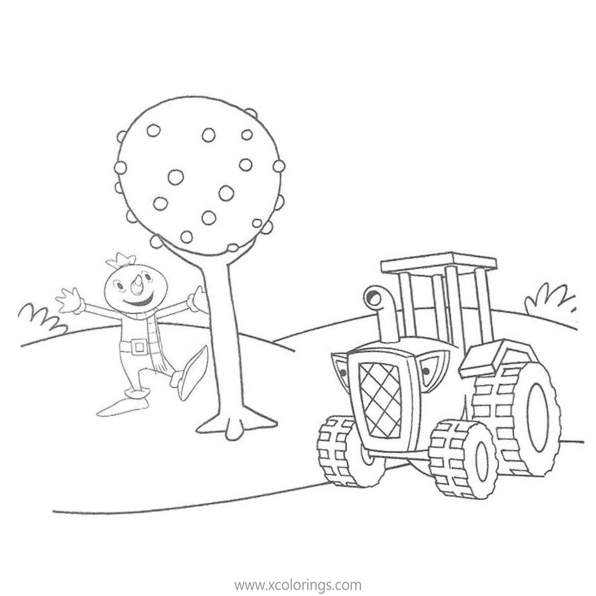 Free Bob the Builder Coloring Pages Machine Travis and Spud printable