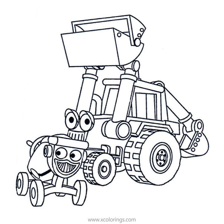 Free Bob the Builder Dizzy and Scoop Coloring Pages printable