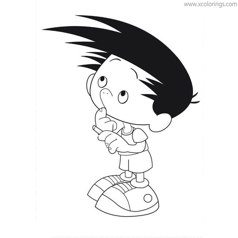 Free Bobby's World Coloring Pages Bobby is Thinking printable