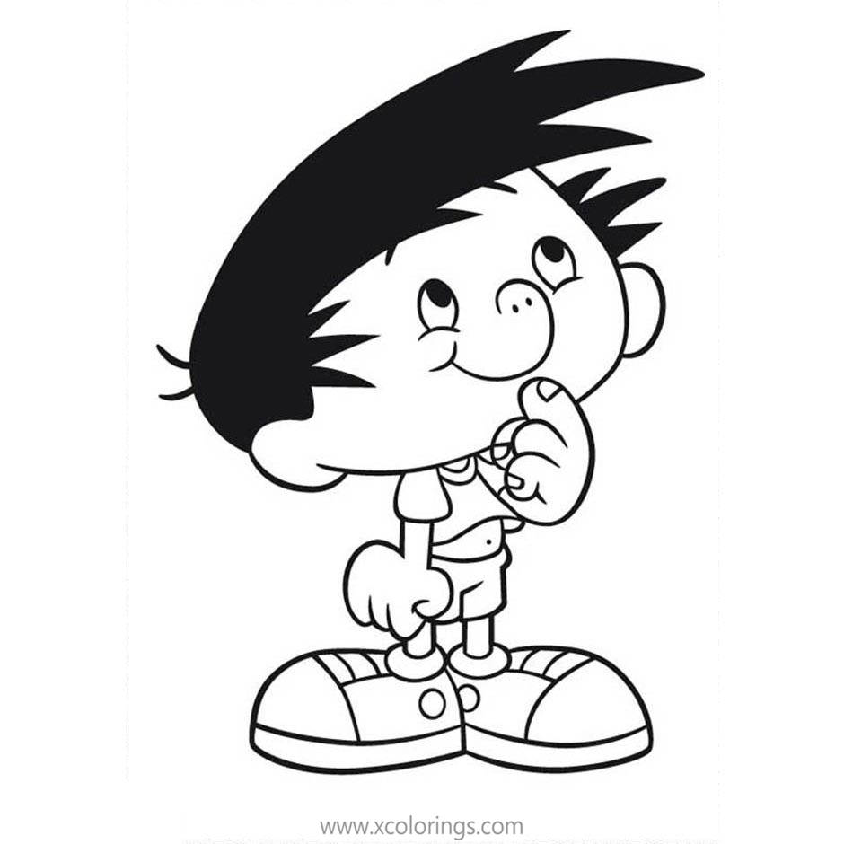 Free Bobby's World Coloring Pages Cute Boy printable