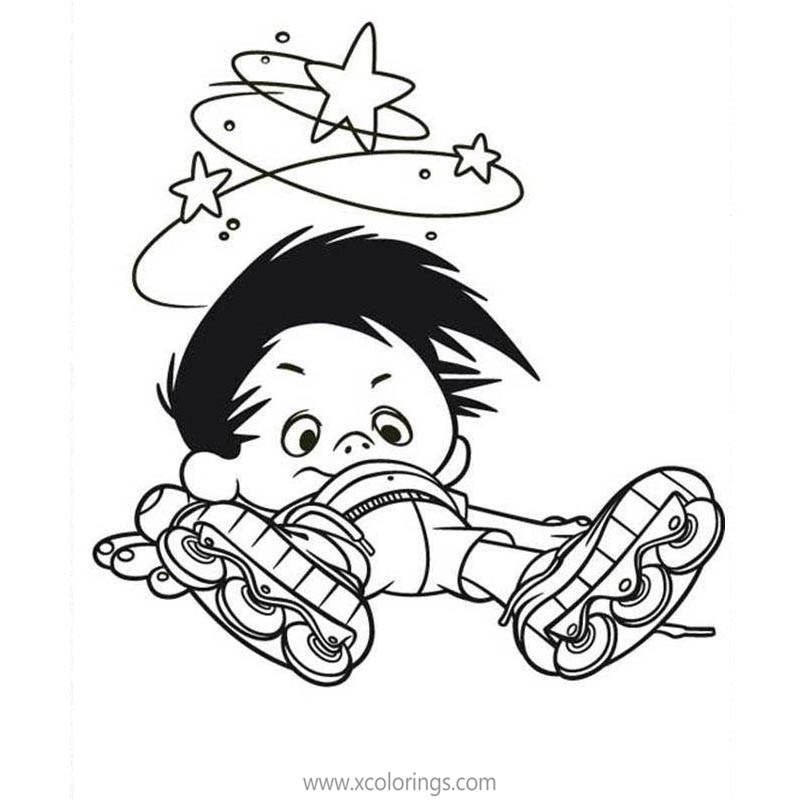 Free Bobby's World Coloring Pages Fell Off When Playing Roller Skate printable