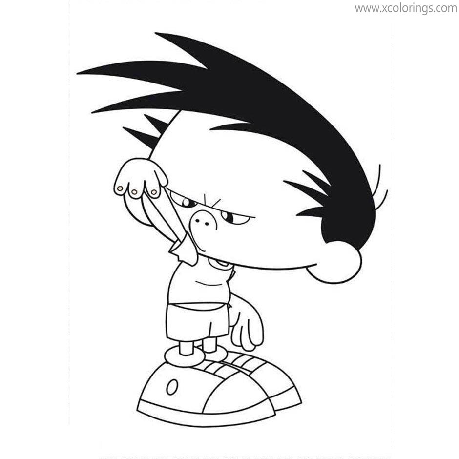 Free Bobby's World Coloring Pages The Boy is Angry printable