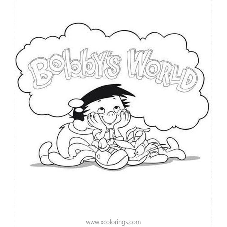 Free Bobby's World Coloring Pages with Logo printable