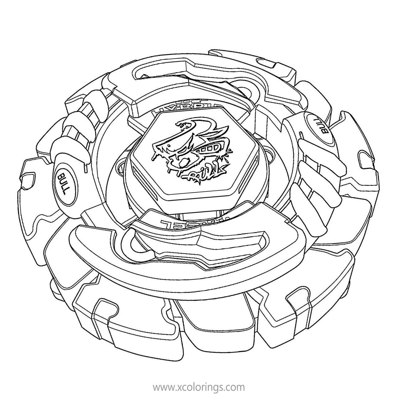 Free Bull Beyblade Coloring Pages printable