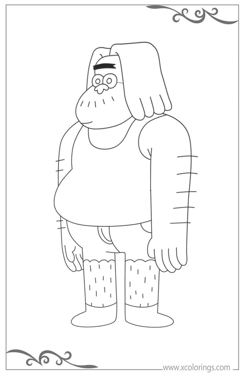 Free Clarence Character Chad Coloring Pages printable