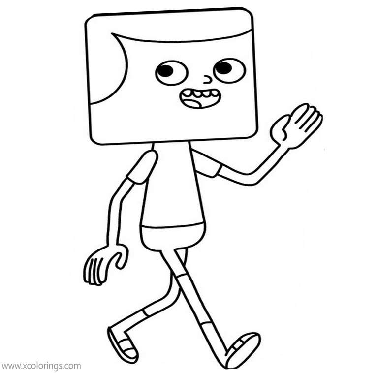 Free Clarence Coloring Pages Jeff Waving His Hand printable
