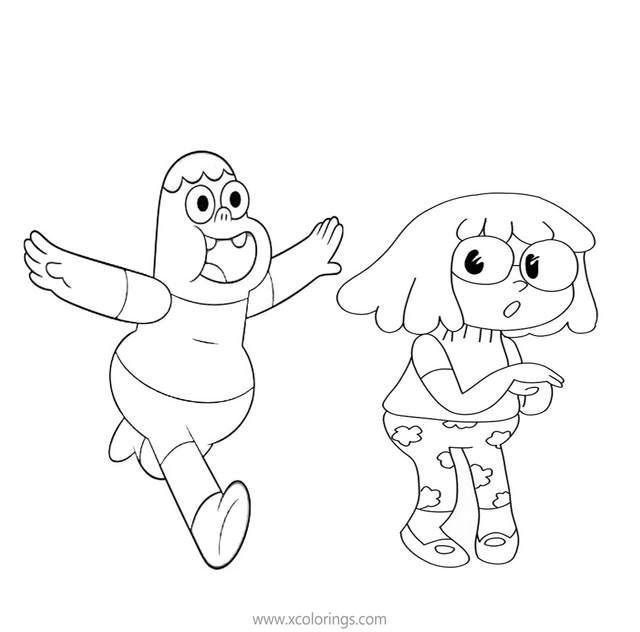 Free Clarence Coloring Pages Malessica and Clarence printable