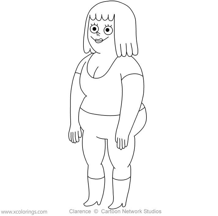 Free Clarence Coloring Pages Mary Wendell printable
