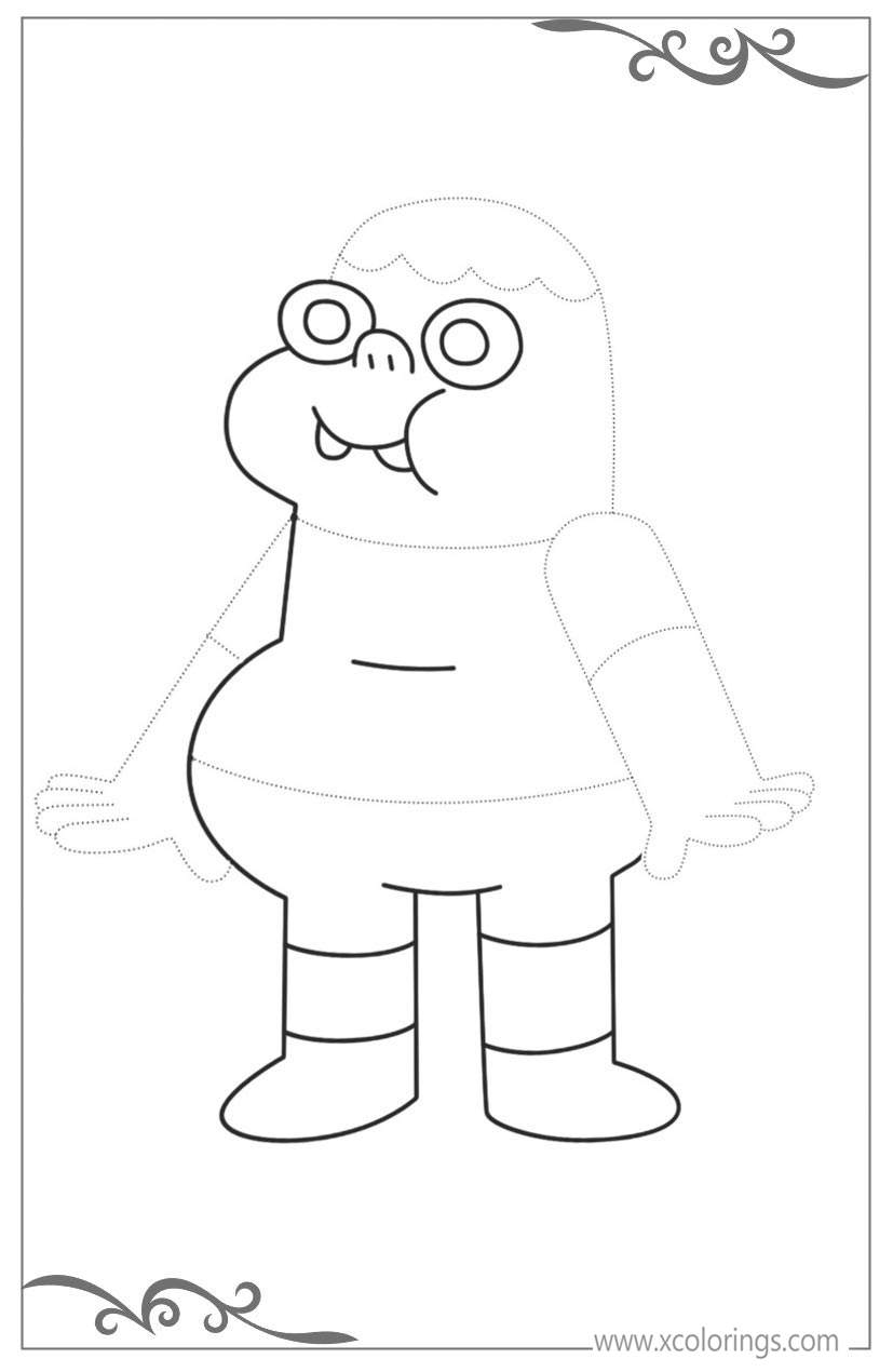 Free Clarence Linear Coloring Pages printable