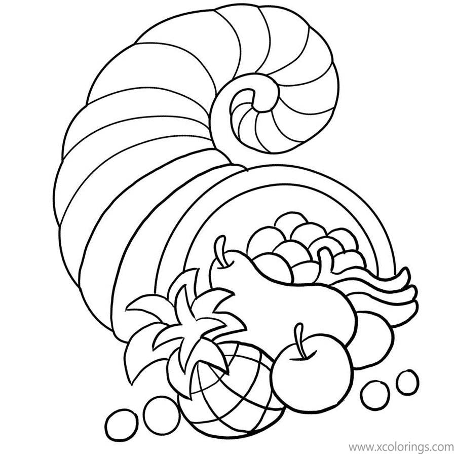 Cornucopia Coloring Pages For Preschooler XColorings