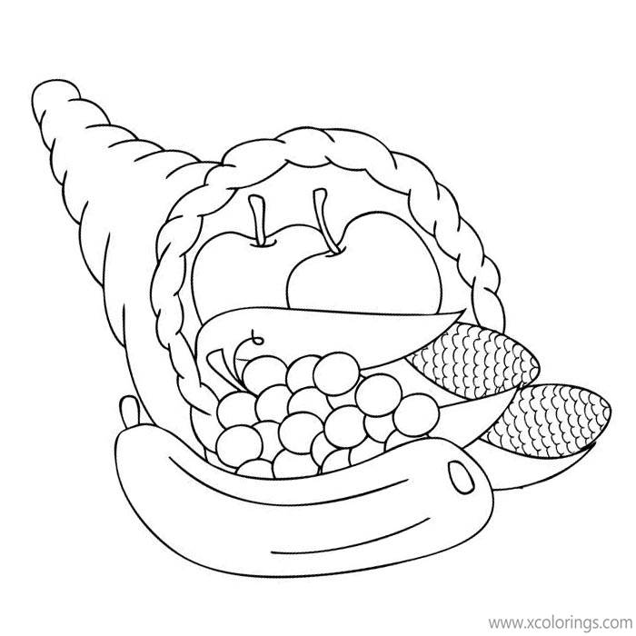 Free Cornucopia Coloring Pages for Free printable