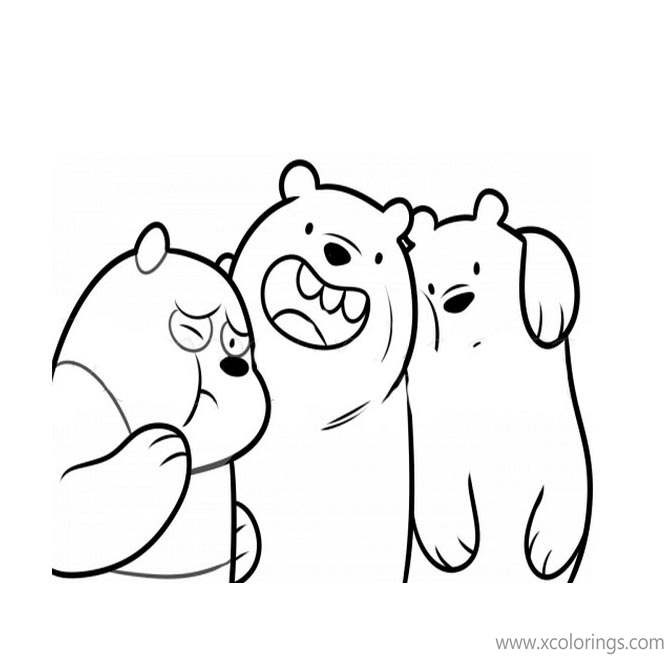 Free Cute We Bare Bears Coloring Pages printable