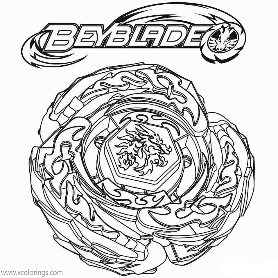 Free Dragon Beyblade Coloring Pages printable
