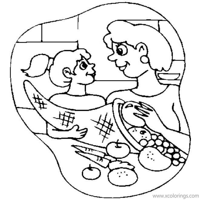 Free Family Cornucopia Coloring Pages printable
