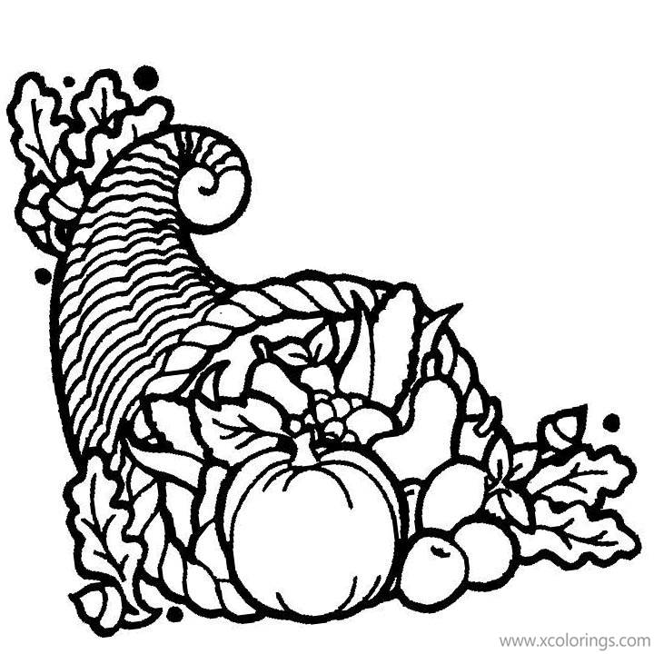 Free Full Cornucopia Coloring Pages printable