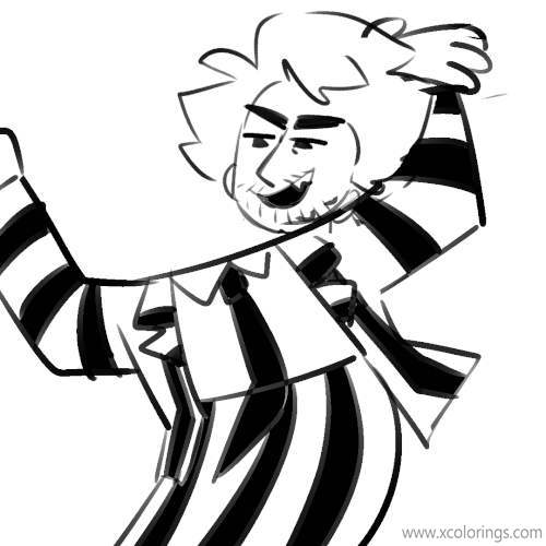 Free Funny Beetlejuice Fanart Coloring Pages printable