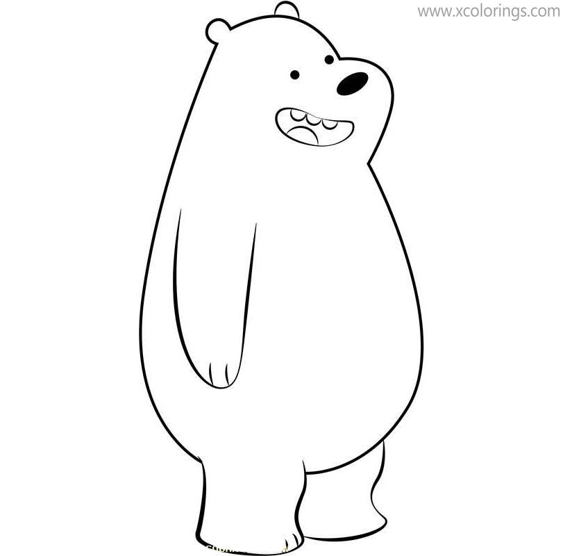 Free Gizzly Bear from We Bare Bears Coloring Pages printable