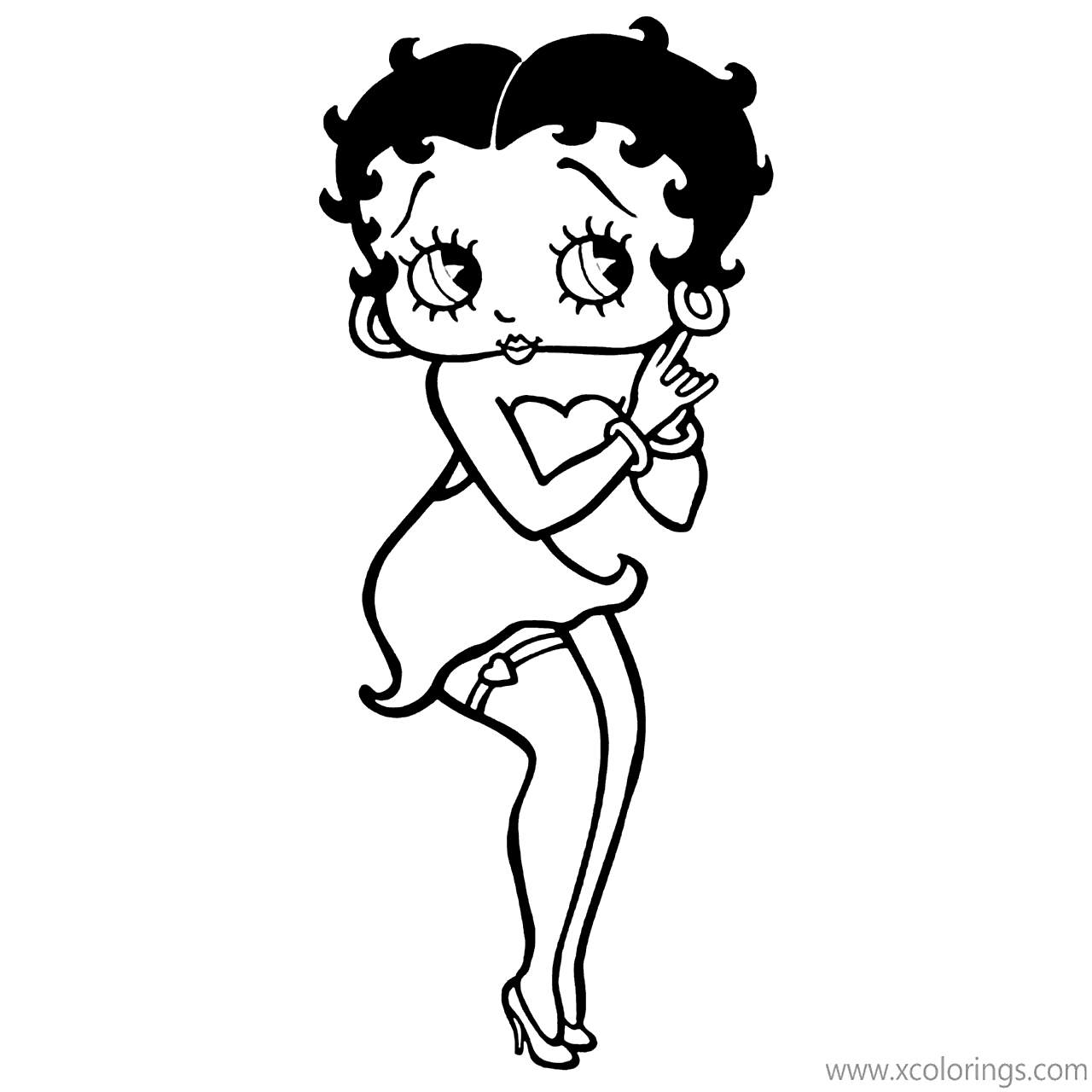 Gorgeous Betty Boop Coloring Pages XColorings