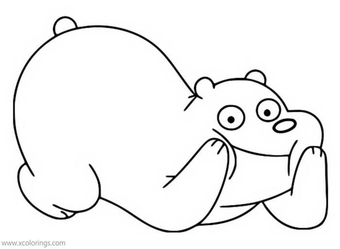 Free Grizzly from We Bare Bears Coloring Pages printable