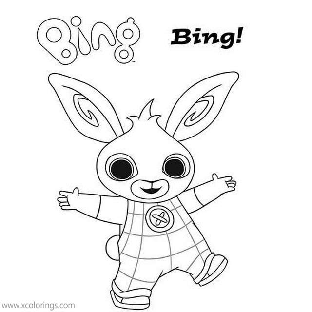 Free Happy Bing Bunny Coloring Pages printable