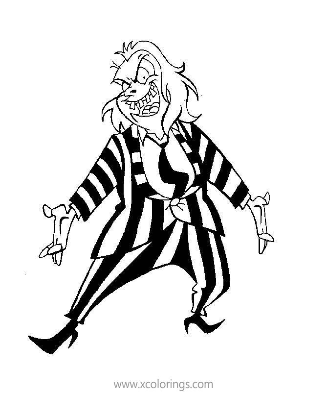 Horror Beetlejuice Coloring Pages - XColorings.com