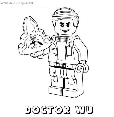Free LEGO Jurassic World Coloring Pages Doctor Wu printable
