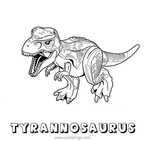 LEGO Jurassic World Tyrannosaurus Coloring Pages - XColorings.com