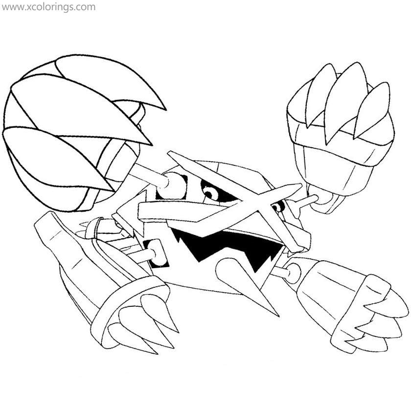 Mega Pokemon Coloring Pages Mega Metagross Xcolorings Com Coloring page mega evolved pokemon mega aerodactyl 142 142. mega pokemon coloring pages mega