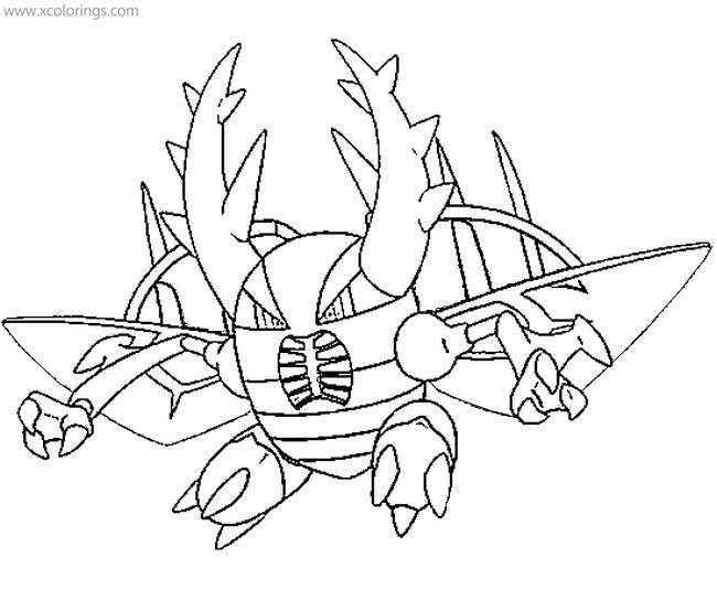 Mega Pokemon Coloring Pages Mega Pinsir - XColorings.com