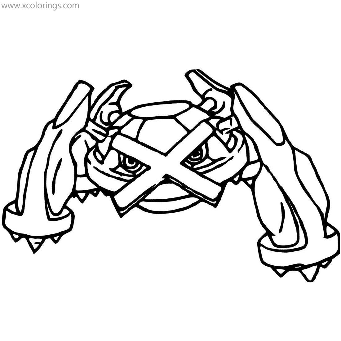 Free Mega Pokemon Coloring Pages Metagross printable