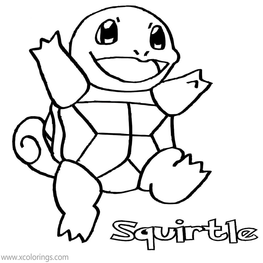 Free Mega Pokemon Coloring Pages Squirtle printable