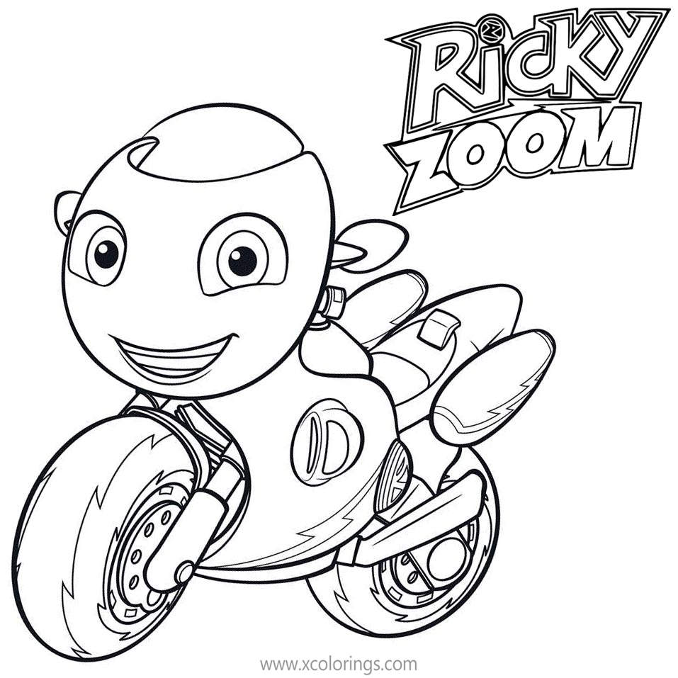 Free Motorcycle Ricky Zoom Coloring Pages printable