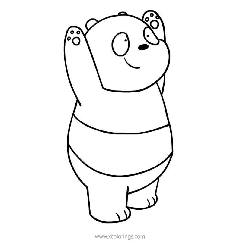 Free Panda from We Bare Bears Coloring Pages printable
