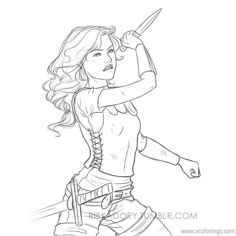 Free Percy Jackson Coloring Pages Annabeth Fanart printable