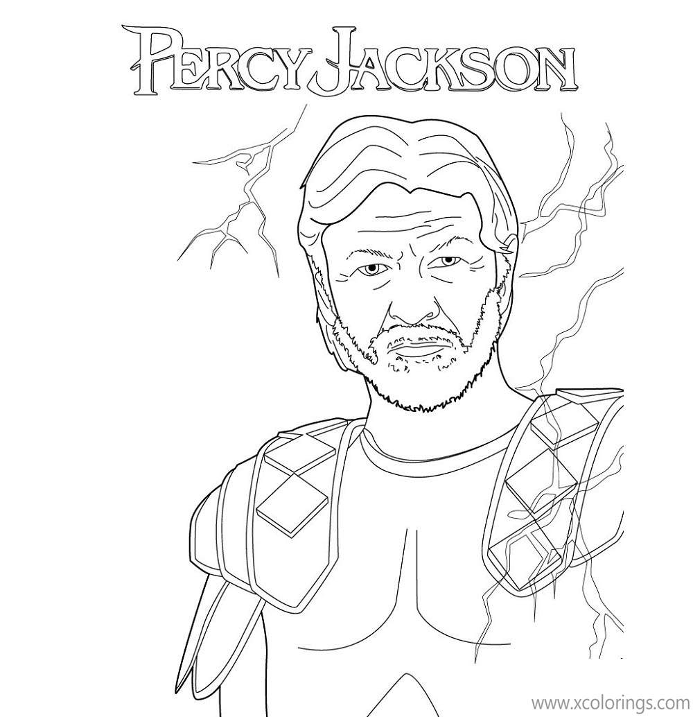 Free Percy Jackson Coloring Pages Black and White printable
