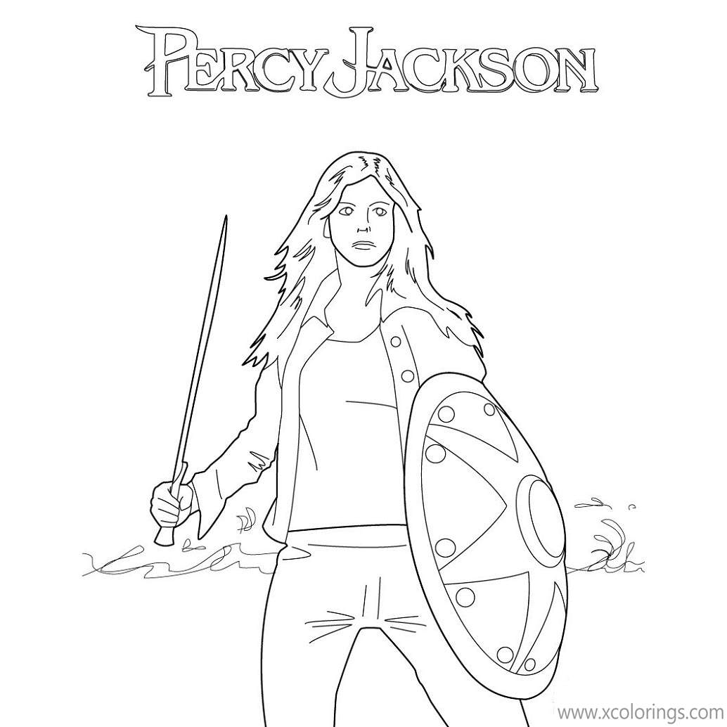 Free Percy Jackson Coloring Pages with Sword and Shelter printable