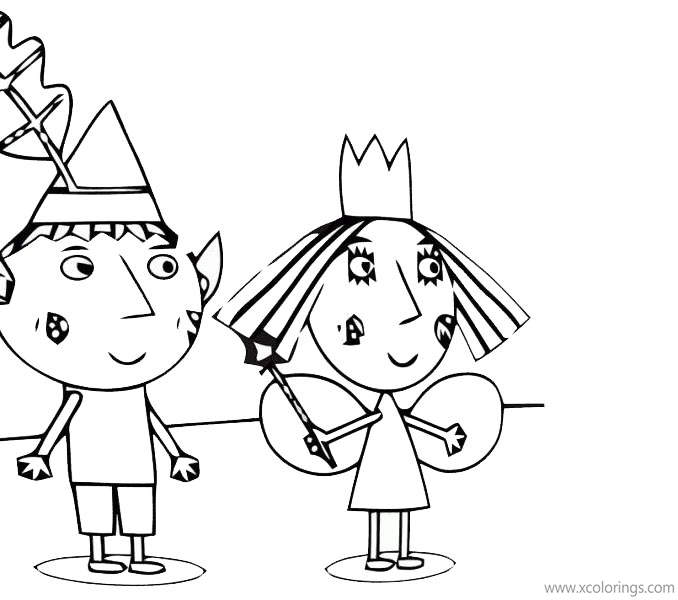 Free Princess Holly and Ben Coloring Pages printable