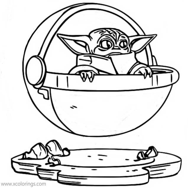 Free Printable Baby Yoda Coloring Pages printable