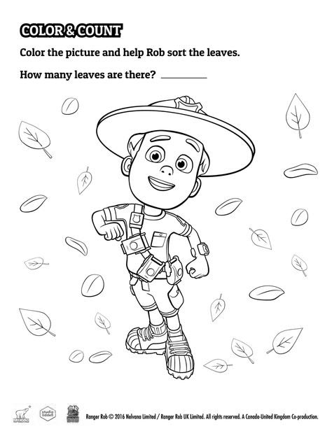 Free Ranger Rob Coloring Pages Color and Count printable