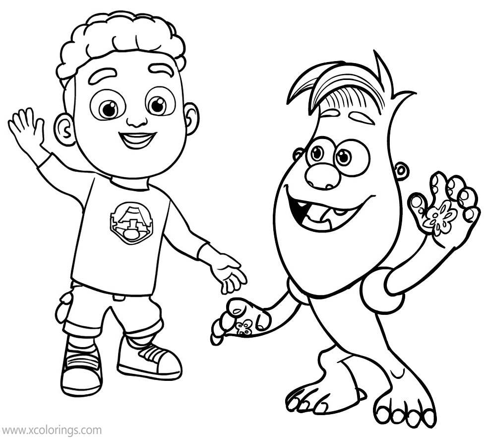 Free Ranger Rob Coloring Pages Sam And Stomper printable