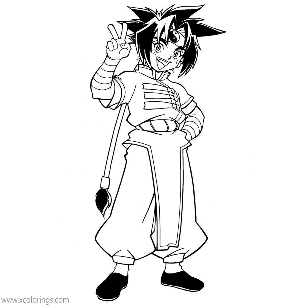 Free Ray from Beyblade Coloring Pages printable