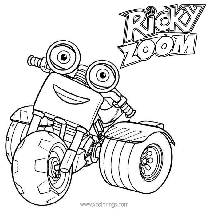 Ricky Zoom Character DJ Rumbler Coloring Pages - XColorings.com