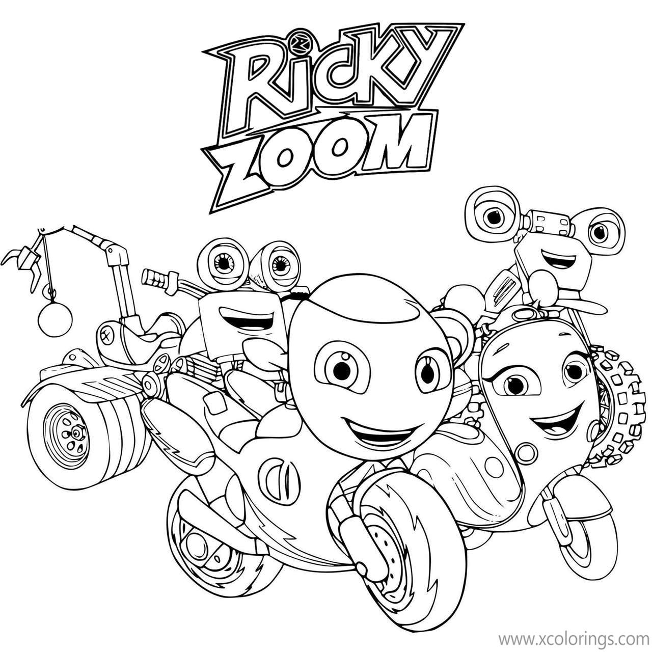 Ricky Zoom Characters Coloring Pages XColorings