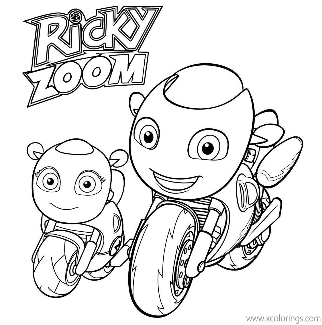 Ricky Zoom Scooter Scootio Whizzbang Coloring Pages XColorings