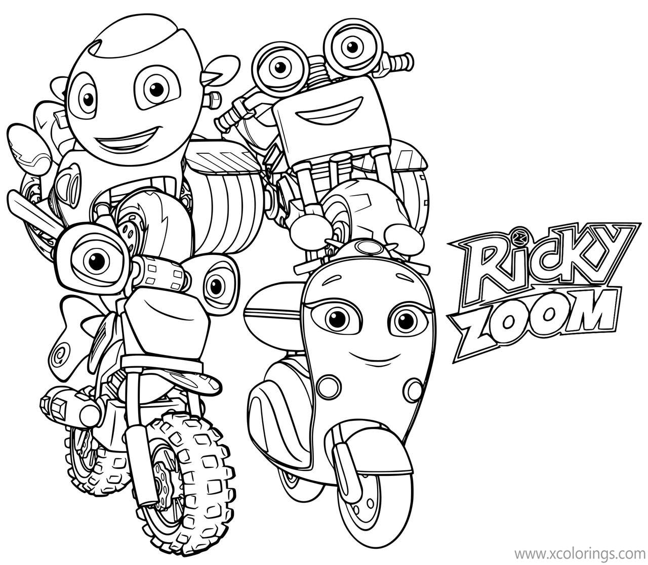 Free Ricky Zoom Coloring Pages Characters printable