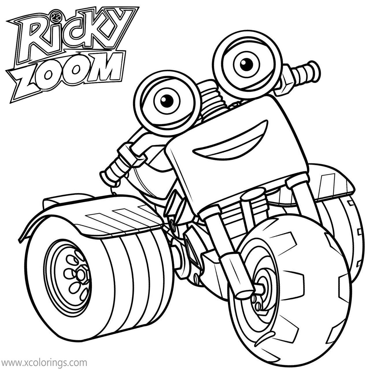 Free Ricky Zoom Coloring Pages DJ Rumbler printable