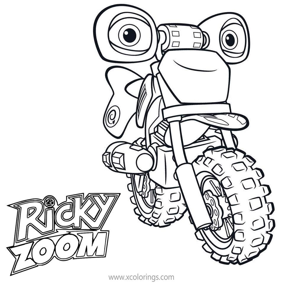Ricky Zoom Coloring Pages Dirt Bike Loop - XColorings.com